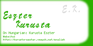 eszter kurusta business card